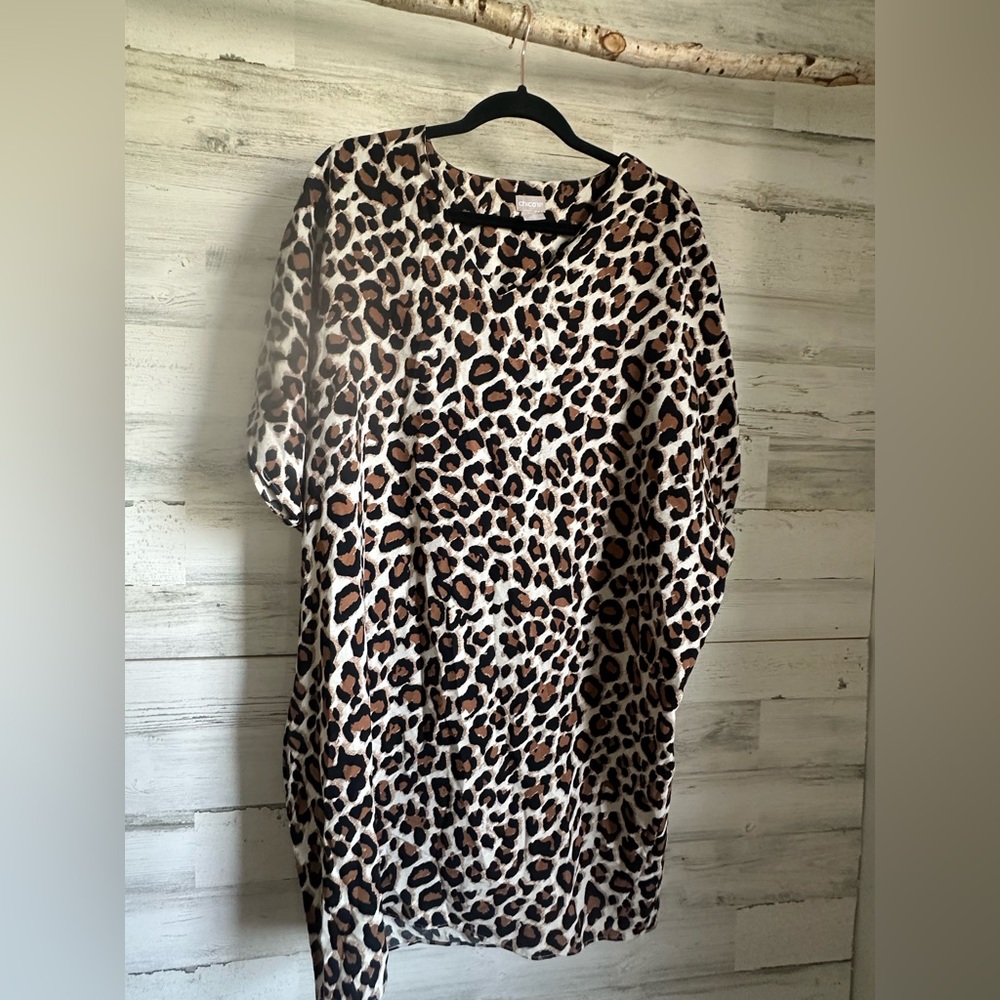 Chico's Animal Print V-Neck Dress